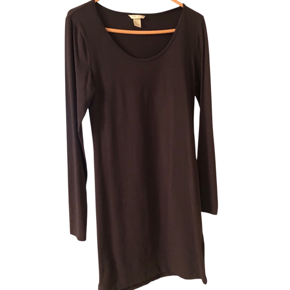 H&M Dark Grey Bodycon Long Sleeve scoop neck Dress